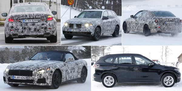 BMW-Erlkönige: Fünf neue Modelle auf Testfahrt