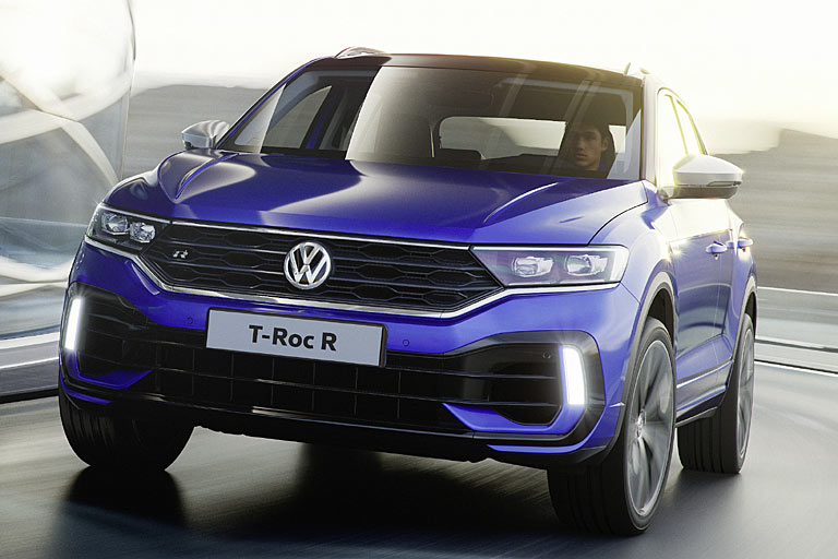 VW erweitert das Modellprogramm des T-Roc um eine besonders sportliche R-Variante mit 300 PS, 7-Gang-DSG und Allradantrieb