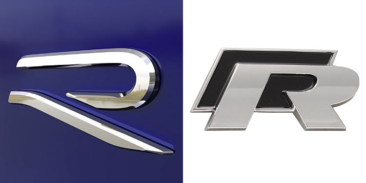 Volkswagen R mit neuem Logo