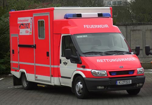 Die neuen Rettungswagen für die BF Köln sind auf Ford Transit-Basis gebaut