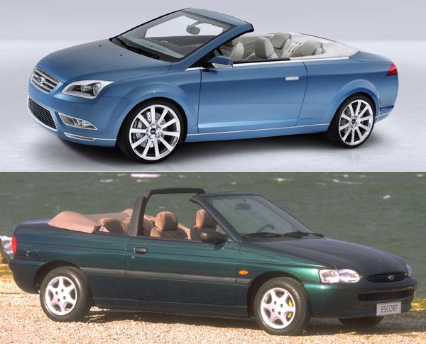 Auf Basis des Focus I gab es kein Cabrio. Der letzte offene Ford in dieser Klasse basierte noch auf dem Escort – und sieht nicht nur im Vergleich zum »Vignale« ziemlich alt aus