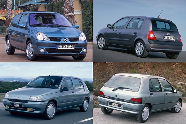 Clio-Historie: Die zweite Generation (oben) luft jetzt aus; der erste Clio kam 1990 auf den Markt