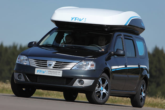 Deutschlands billigstes Reisemobil: Hymer baut den Young Acitivity Van III ab Frühjahr 2010. Basis ist der Dacia Logan MCV mit dem 87-PS-Benziner