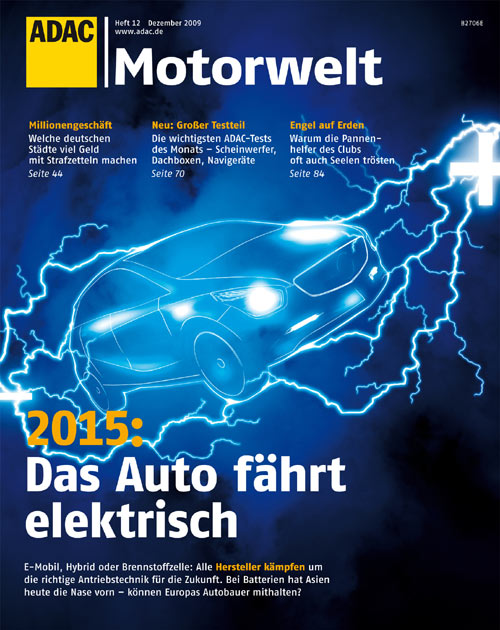 Mit diesem neuen Layout erscheint die ADAC Motorwelt ab der Dezember-Ausgabe 2009. Endlich kommt das quadratische ADAC-Logo zum Einsatz
