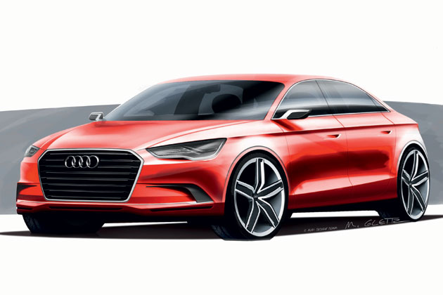 Audi zeigt auf dem Genfer Salon den A3 concept, eine Studie als Ausblick auf die neue A3-Generation einerseits und »