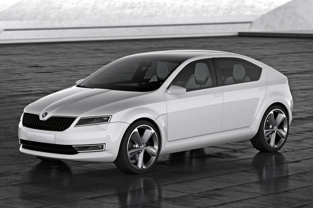 Škoda zeigt in Genf mit dem VisionD einen Ausblick auf knftige Designdetails der Marke – und auf die sechste Baureihe, die zwischen Fabia und Octavia angesiedelt wird