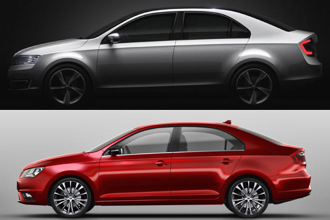 Das gleiche Auto wird auch von Škoda erscheinen, im Bild die Vorläufer-Studie &raquoMissionL«. Beide Modelle werden bei Škoda gebaut – nichts Besonderes in Zeiten, wo etwa Audi bei Seat produzieren lässt
