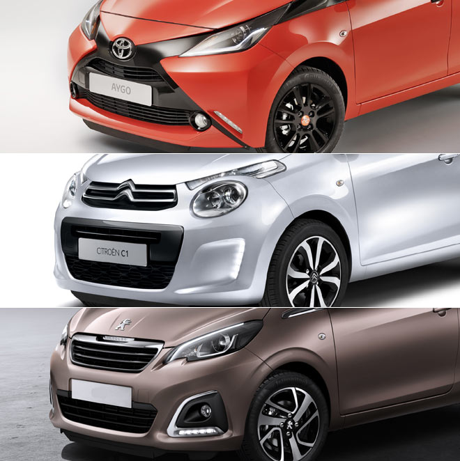 Wenn drei (nicht) das Gleiche tun: Der Toyota ist besonders markant, der Citroën eher verspielt, und bei Peugeot ist man endlich zum eleganten Design zurückgekehrt